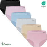 BAMBOOMIDI™ – VARRÁS NÉLKÜLI BAMBUSZ MIDI ALSÓNEMŰ 6 AZ 1-BEN (6 DARABOS CSOMAG)