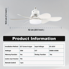 BREEZELITE™ - MENNYEZETI VENTILÁTOR VILÁGÍTÁSSAL