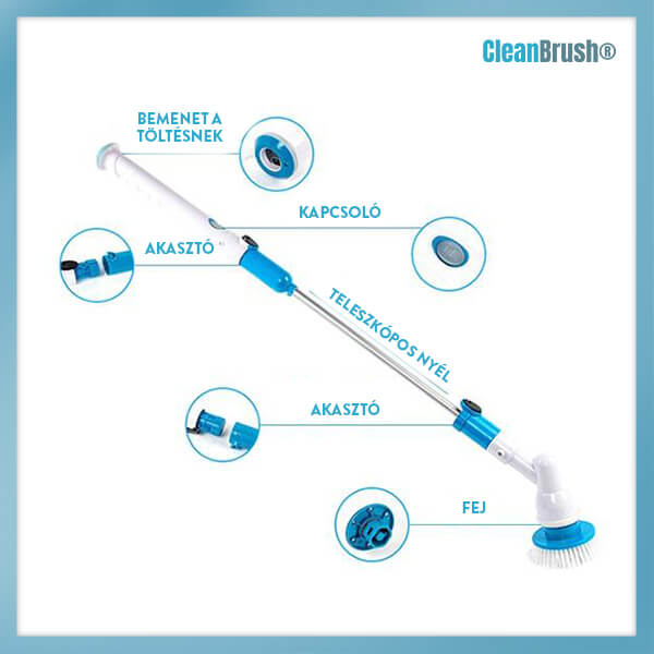 CLEANBRUSH® VEZETÉK NÉLKÜLI TISZTÍTÓKEFE